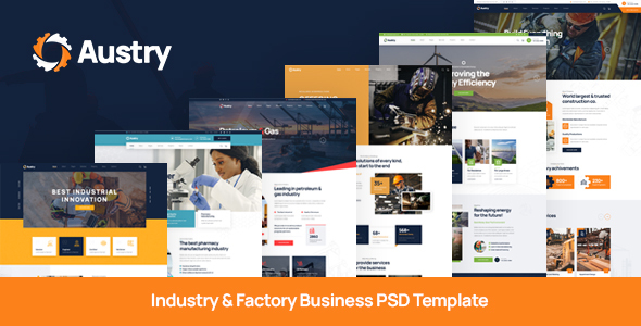 Austry - Industry & Factory Business PSD Template