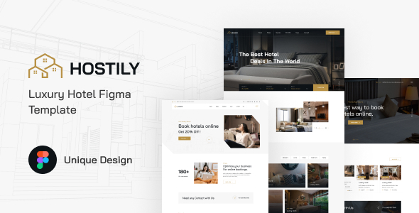 Hostily - Luxury Hotel Figma Template