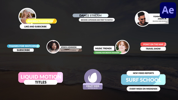 Lower Thirds Liquid Motion for After Effects alt