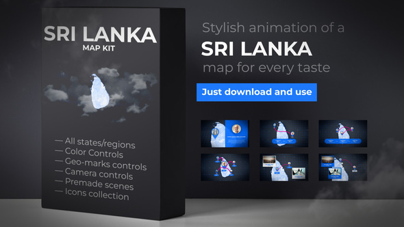 Sri Lanka Map - Democratic Socialist Republic of Sri Lanka Map Kit