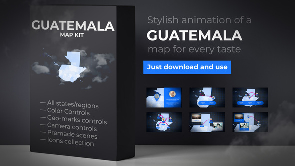 Guatemala Map - Republic of Guatemala Map Kit