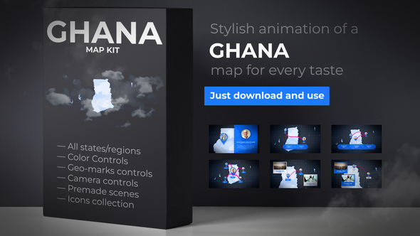 Ghana Map - Republic of Ghana Map Kit