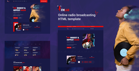 Fmlab - Online Radio Broadcasting HTML Template