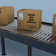 Boxes with changeable labels on the conveyor belt - VideoHive Item for Sale
