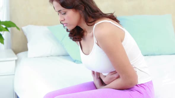 Woman with Stomach Pain