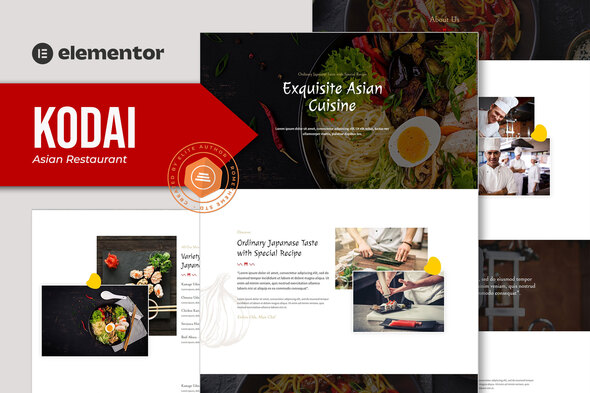 Kodai - Asian Restaurant Elementor Template Kit