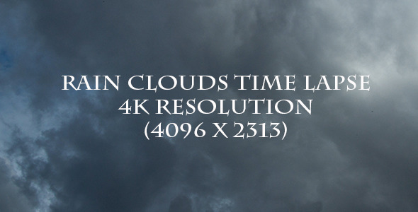 Rain Cloud Time Lapse I - 4K Resolution
