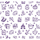 Magic Witch Halloween Seamless Pattern Background on a White. Vector - GraphicRiver Item for Sale
