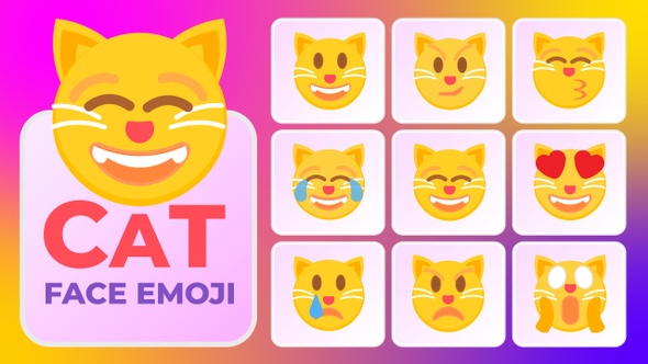 Cat Face Emoji Pack