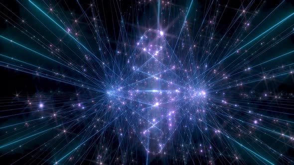 Space Fractal Diamond Sparkling Moving Background