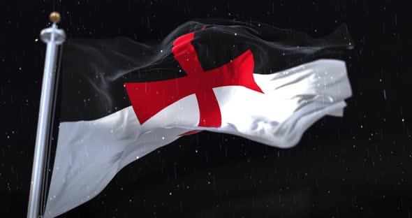 War Knights Templar Flag Waving