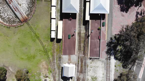 Aerial View of a Train Station in Australia