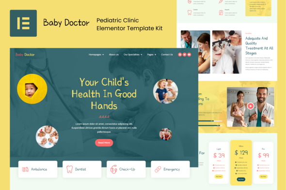 Baby Doctor - Pediatric Clinic Elementor Template Kit