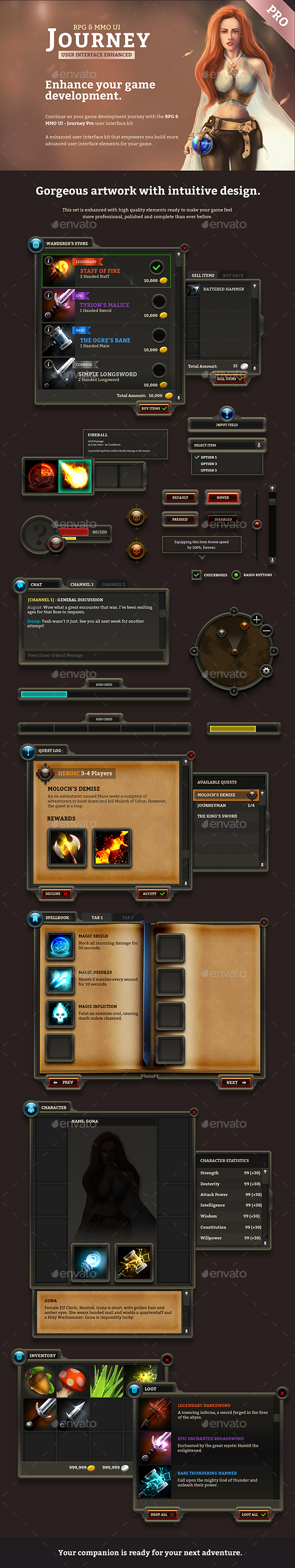 RPG & MMO User Interface - Journey Enhanced