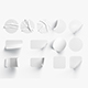 White Stickers Set 13 - 3DOcean Item for Sale