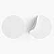 Two White Round curved sticky - 3DOcean Item for Sale