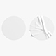 Two White Round Stickers - smooth and rugose glued label - 3DOcean Item for Sale