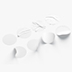 White Stickers set - 8 adhesive sticky labels - 3DOcean Item for Sale