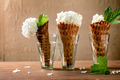 Waffle cones with white flowers - PhotoDune Item for Sale