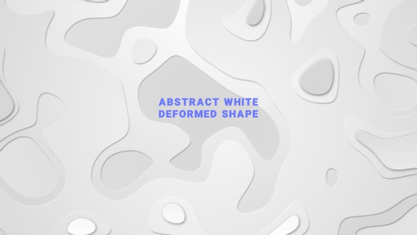 Abstract White Deformed Shape