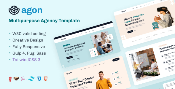 Agon - Multipurpose Agency TailwindCSS Template