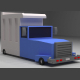 Cartoon Low-Poly truck vehicle for game-ready 3D model - 3DOcean Item for Sale