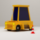 Cartoon Low-Poly JCB Car for game-ready Low-poly 3D model - 3DOcean Item for Sale