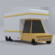Cartoon Low Poly  Food Truck Low-poly 3D model - 3DOcean Item for Sale