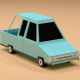 Cartoon Low Poly  Crossover blue Car Low-poly 3D model - 3DOcean Item for Sale