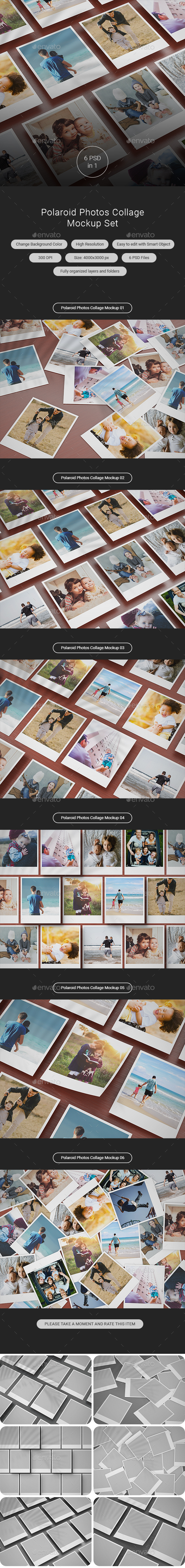 The Polaroid Photos Collage Mockup Set