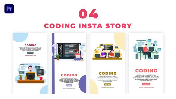Software Coding Instagram Story Premier Pro Pack