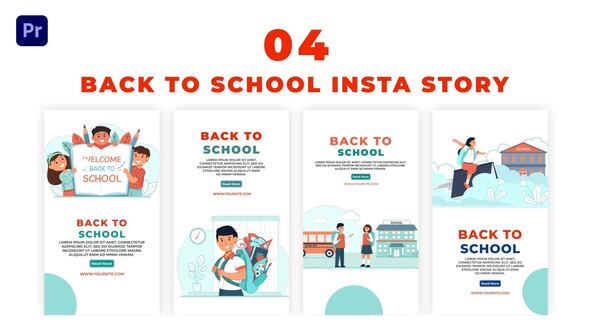Welcome Back to School Instagram Stories Pack With Premier Pro