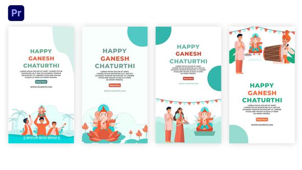 Happy Ganesh Chaturthi Instagram Story Template Premier Pro