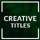 Creative Titles | Premiere Pro - VideoHive Item for Sale