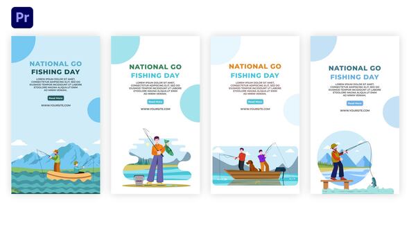 National  Fishing Day  Instagram Story Premier Pro Template