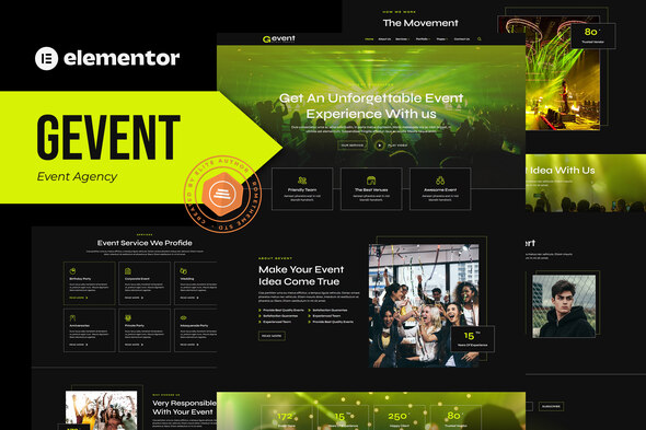 Gevent - Event Agency Elementor Template Kit
