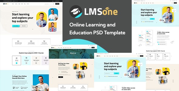 LMSOne – Online Learning And Education PSD Template