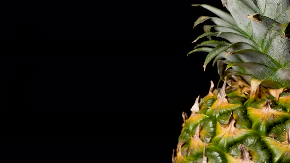 Texture of Ripe Pineapple Skin - Slow Panning Reveal - Extreme Close-up