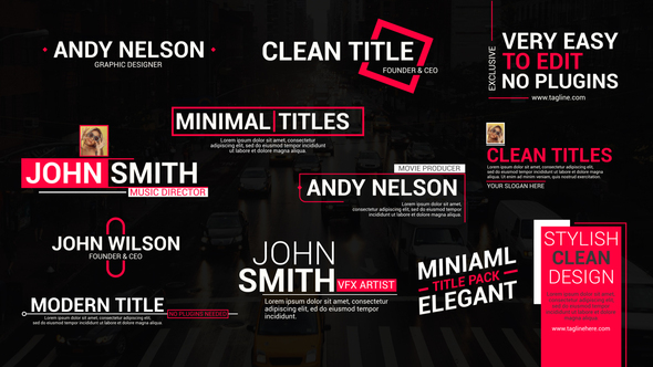 Clean Title Lower Thirds alt