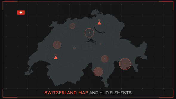 Switzerland Map and HUD Elements