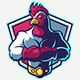 Boxer Rooster Esport Logo Template - GraphicRiver Item for Sale