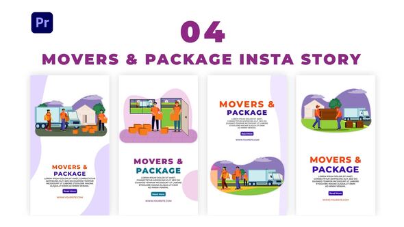 Movers  and  Package Service Porter  Instagram Story Pack