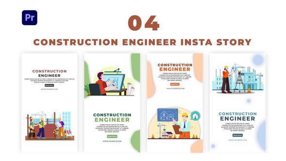 Civil Construction Engineer Instagram Story Pack