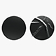 Two Black Round Stickers - flat and crumpled adhesive label - 3DOcean Item for Sale