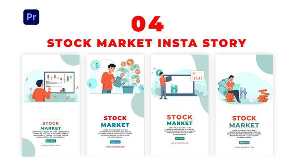 Growth Money Plant Stock Market Instagram Story Template