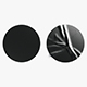 Two Black  Round Stickers - smooth and rugose glued label - 3DOcean Item for Sale