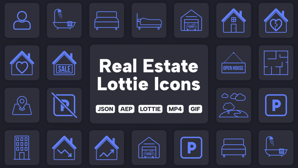 Real Estate Lottie Icons
