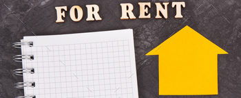 riting notes, concept of renting house or flat
