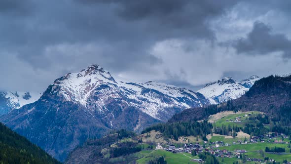 Clouds Move Over the Dolomites