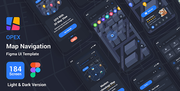 Opex – Map Navigation Figma UI Template